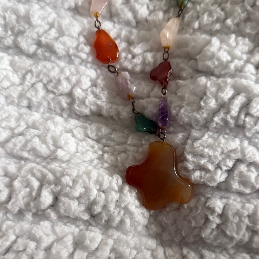 Chic Multicolor Stone Necklace - image 4